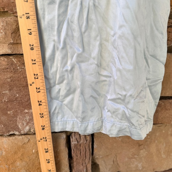 PJ Harlow Medium Blue Pajama Set Supima Cotton Modal Ribbed Top & Satin Pants - Picture 14 of 14